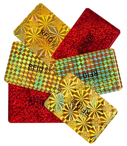 Off-Block RFID Schutzhüllen Glamour SeET Schutzhüllen 6er Set NFC Blocker EC Schutz Etui Neueste Generation 2024 Schutz vor Datendiebstahl und Datenklau zur Abschirmung Ihrer Chipkarten