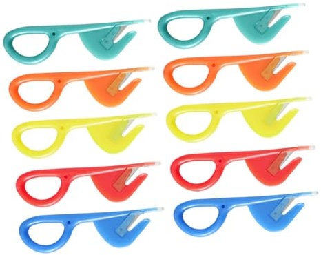 GREENADSCAPE 10 Pezzi Apri sgusciatrice di crostacei coltelli da pollame Piatti antipasti Strumento per budella coltelli per intestini Portatili taglierine per intestini di pollame ABS