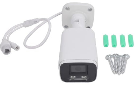 Srliya 4K PoE, Cámara de Vigilancia de Seguridad de Alta Definición de 6 MP con Visión Nocturna Gran Angular de 120°, Cámara IP, Cámara de Visión Nocturna, Cámara de Seguridad para