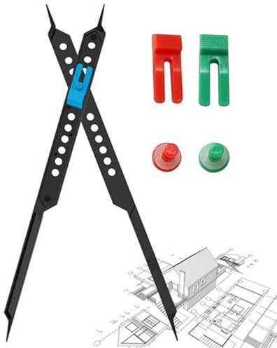 Diviseur D'échelle - PP 10 Pouces | Diviseur Proportionnel Avec Conception De Ratio Réglable, Dessins À L'échelle, Proportions De - Règle De Boussole Pour Les Artistes | Studio D'art, Archit