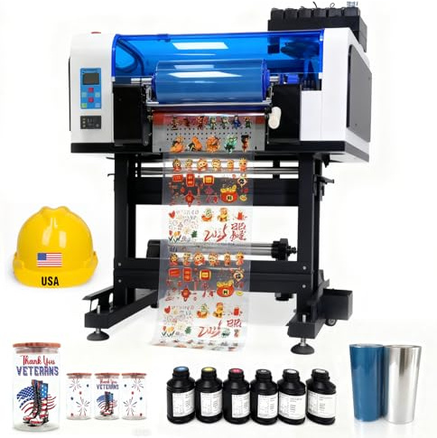 indhnx High-Speed Dual-Head UV Printer with F1080 Printheads, Roll-to-Roll Batch Printing, Professional Industrial UV Printing Machine, Multi-Material Compatible, Customizable