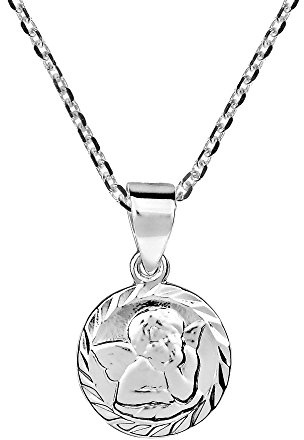 AeraVida Mini Little Cherub Cupid Angel .925 Sterling Silver Pendant Necklace | Guardian Angel for Protection Necklace | Pendant for Women Anniversary Jewelry Gift