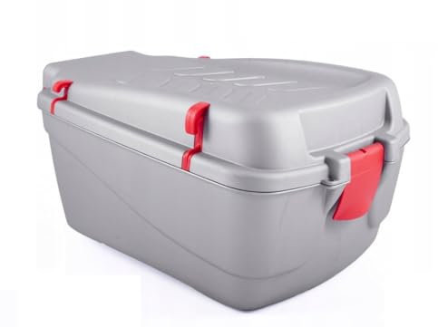 QLS FAHRRADKOFFER FAHRRADBOX GEPÄCKTRÄGER Box RADFAHRERKOFFER 31 cm x 22 cm (Hellgrau)