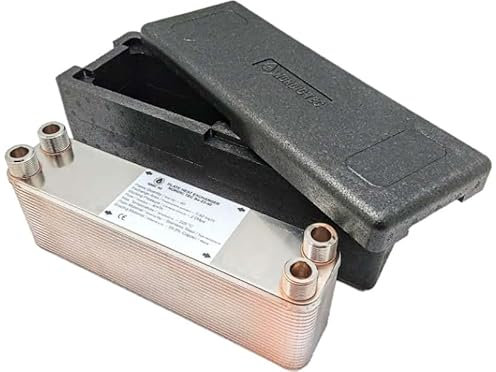 Edelstahl Plattenwärmetauscher Wärmetauscher mit Isolierung Nordic Tec Ba-23-40 40 Platten 165kW 3/4”