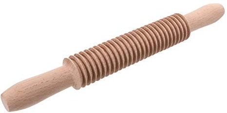 Cabilock Cutter Rolling Pin Holz Rolling Pin Nicht Stick Teig Roller Bambus Backen Roll Stick für Pasta Cookie Teig Kuchen Gebäck Pizza Fondant Chapati Pie