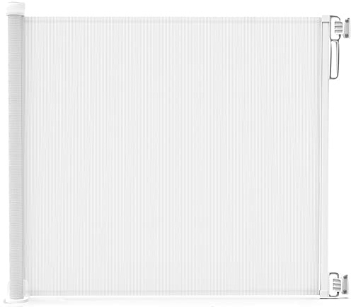 VOUNOT® Cancelletto per Bambini Estensibile, 0-180 cm Cancello Barriera Sicurezza Griglia Espandibile per Porte, Scale e Corridoi, Uso Interni ed Esterni, Bianco