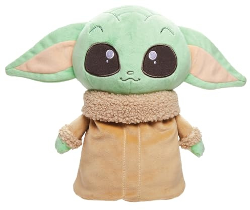 Mattel Star Wars Jumping Grogu Plush Toy with Jump Action & Sounds, Soft Doll Inspired by Star Wars Mandalorian Book of Boba Fett