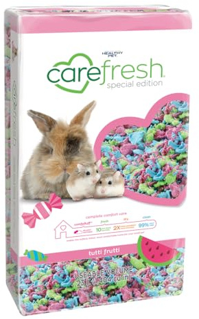 carefresh 99% Dust-Free Tutti Frutti Natural Paper Small Pet Bedding with Odor Control, 23 L