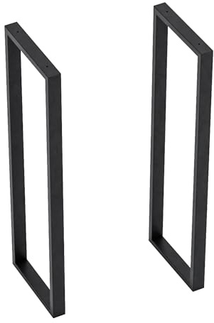 [en.casa] Patas para Muebles Juego de 2 Patas para Mesa Altas Consolas Set de 2X Armazones para Mesa de Bar DIY Acero 87x27cm - Negro