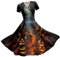Generisch Angebote des Tages Heute Deal Damen Partykleid Kleid Halloween Cosplay Gruselig Kleidung Gesmokte Partykleid Trompetenärmel Design Maxi Kleid Angebote des Tages Heute Deal