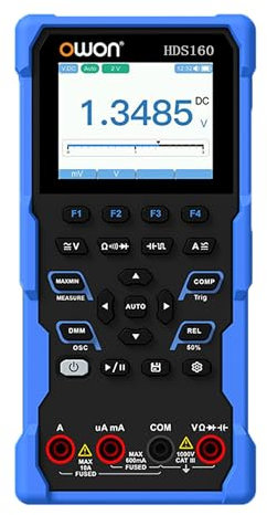 HDS160 OWON Osciloscopio Multímetro 2 en 1 Función 1MHz Osciloscopio con 60.000 Contador Multimetro Digital Multimeter Medidor Multifuncional