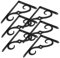 NUOBESTY 6 Piezas estante de pared soportes decorativos para estantes Pararse apoyo colgante soportes de estante de banco de trabajo soportes para madera planchar Black