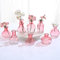 8 Stück Kleine Glasvasen für Tischdeko Mini Vasen Set, Rosa