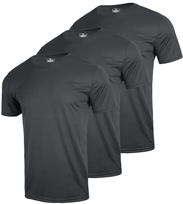 CuterzClub Dry Fit Tshirts Shirts for Men 3 Pack Workout Gym Summer Quick Work Athletic Tee Running Moisture Wicking Fitted Short Sleeve Hiking Performance Elastic Lightweight (Multipack 7, L)