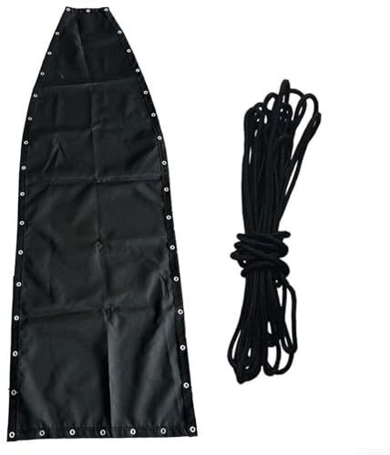 HOHOVYVY Tissu de rechange pour fauteuil suspendu en textilène, avec fixation à corde, 64 x 197 x 23 cm, noir (1 pièce sans poches)