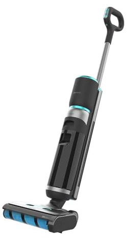 Cecotec Aspirapolvere e Lavapavimenti Intelligente con Base Autopulente FreeGo Wash&Vacuum Elite. 200W, Autonomia 35min, Aspira e Lava Contemporaneamente, Spazzola Autopulizia, Doppio Serbatoio 700ml