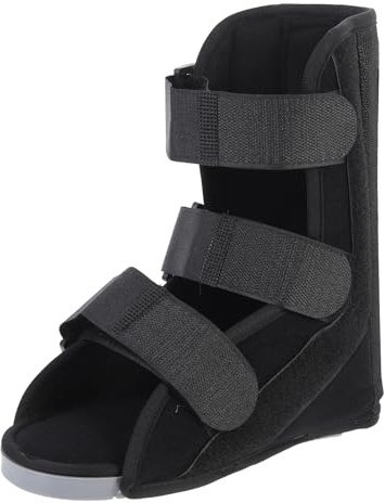 CONGARTENO Orthopedic Fixed Shoe Ankle Joint Brace Black S, Anti-Rotation Composite Cloth T-Shoe Walking Boot for Ankle Sprain Rehabilitation and Foot Drop Correction