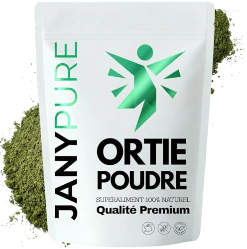 Polvo de Ortiga Pura | Rico en Hierro Sílice Minerales Vitaminas | Pelo Piel Uñas | Articulaciones Confort Urinario | Desintoxicación Antiinflamatoria | Urtica Dioica Vegan Bolsa Enfermiable