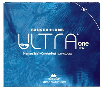Bausch + Lomb ULTRA ONE DAY Tageslinsen | Bausch + Lomb | Sphärisch | 90 Linsen | BC 8.60 mm | DIA 14.2 | -5.00 Dioptrien