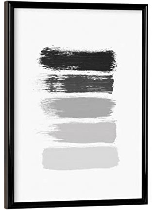 artboxONE Poster mit schwarzem Rahmen 18x13 cm Abstrakt 5 Shades Brushes - Bild Ölfarben abstrakt acrylsauer