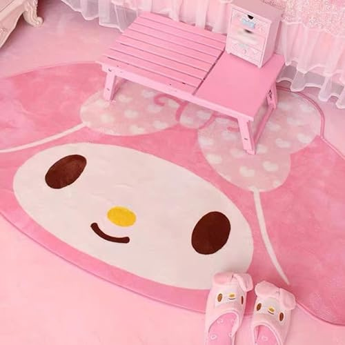 Roffatide Cartoon PatternCute Soft Faux Sheepskin Fur Area Rug Blanket Rug Non-Slip Door Floor Mats Carpet for Home 80 * 120cm