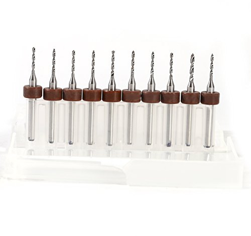 Garosa Microbrocas Carburo 0,1-1,4Mm Para Electrónica Y Prototipos | Juego Con Longitud 38,1Mm Y Vástago 3,175Mm, Borde Afilado Pulido Y Evacuación Suave Para Pcb Y Trabajos De Metal