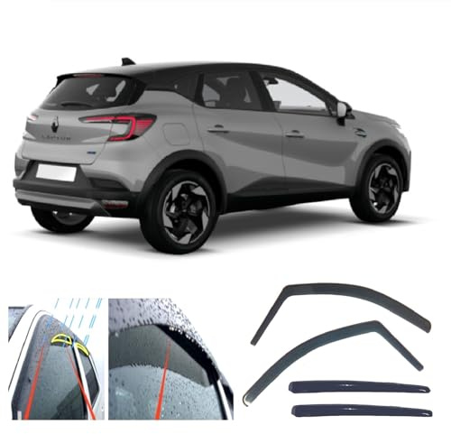 AC WOW Lot de 4 pare-brises pare-pluie pour déflecteurs d'air pour Renault Captur (JB/JE) 2019 2020 2021 2022 2023 2024 2025 pour Mitsubishi ASX 2023-suite