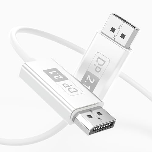 huaham Glasfaser DisplayPort 2.1 Kabel 3m[16K@60Hz, 8K@120Hz, 4K@240Hz] – Ultra High-Speed Gaming Monitor DP 2.1 Kabel, Kompatibel mit PC NVIDIA GeForce RTX 4090 & AMD Radeon RX 7900 XTX