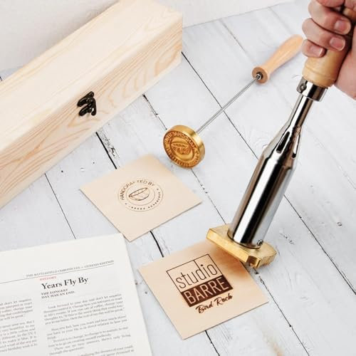 Electric Branding Iron, Branding Iron for Woodworkers, Logo Soldering Iron for BBQ Cake Cookie Leather Paper Steak,Gifts for Parents Husband Friend (300W Sliver Handle)