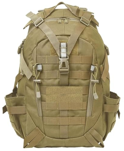 aiGear 25L Taktischer Rucksack/Militär Rucksack | Wasserdichter Große Kapazität | für Männer Frauen Outdoor Sport Trekking Wandern Reise Camping (Khaki)