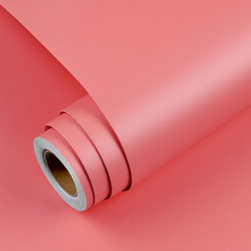 YENHOME Papel Tapiz Pintado Autoadhesivo Pared Rosa 60x300cm Papel Vinilico Adhesivo Rosa Infantil Dormitorio Decorativos Moderno Pintado Pared para Mesa Puertas De Armario Impermeable