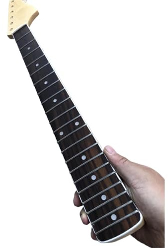 Gitarr Ersättningshals DIY Big Head Elektrisk Gitarrhals Lönn 21 Band Av Rosenträ Gripbräda Dot Inlay