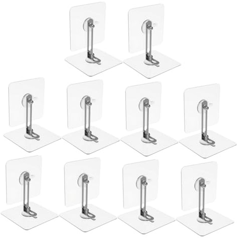 FUNOMOCYA 10 juegos Anclajes Adhesivos para Muebles Fijación sin Taladrar Seguridad para Bebés Estabilizadores para Estanterías Cómodas y Armarios Protección Anticaídas Instalación Fácil