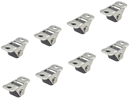 LIKERAINY Tysta TPR-hjul Ø 12 x 9 mm med Fästplatta Hjul av Gummi utan Broms Ersättning för Möbelhjul Lastkapacitet 12kg Grå Paket om 8 stycken