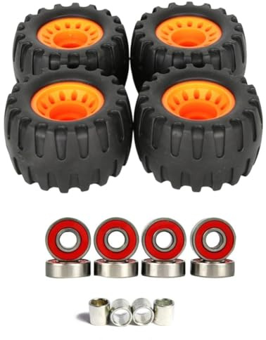 CashMuch 4Pcs Ruote Skateboard Strada Off Road Skateboard Ruota Antiscivolo Liscio 76X45Mm Ruota Per Street Park Skateboarding Accessori