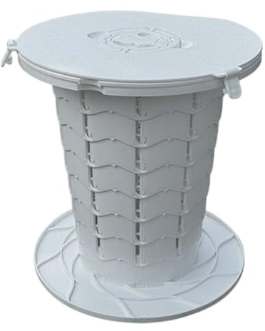 Toilette Pieghevole: Robusta Capacità Di 881 Libbre, Secchio Leggero Con Coperchio Del Vasino, Struttura Di Facile Installazione | Comò Portatile Per Adulti, Comodo Servizio Igienico-sanitario Per Int