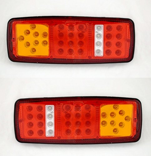 2 x Feu arrière LED 12 V feux 4 fonctions pour châssis de camion remorque Camion benne camping-car LKW Camper