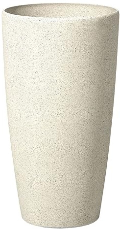 Höher Blumentopf Steingemisch beige 31x31x58 cm Abdera