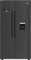 Beko 576 Litre Side By Side American Style Fridge Freezer - Black