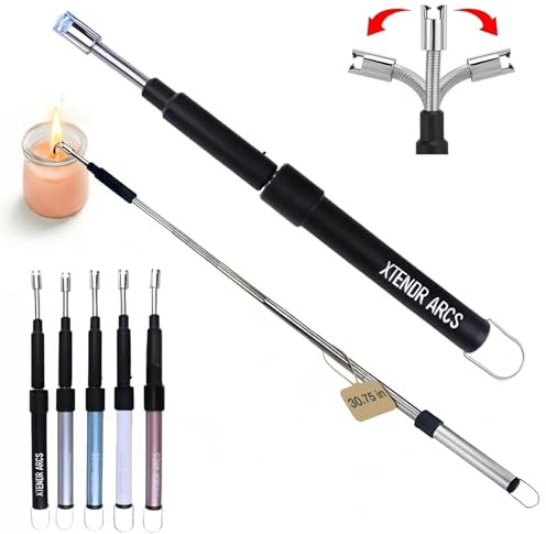 Extra Long Lighter for Grill, Extendable 2.5 Ft Plasma Arc, Flexible Neck