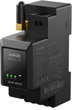 Anker SOLIX Smarter Zähler für Solarbank 2 Serie, Kabellos, Unterstützt WLAN, Bluetooth, RS-485, 10 Jahre Leistung, 2 Jahre Herstellergarantie, 1W Genauigkeit, Schnelle Anpassung, Spart Stromkosten