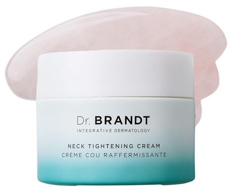 Dr. Brandt Needles No More Neck Tightening Cream - Lifts, Tightens & Reduces Skin Sagginess - Includes a Rose Quartz Gua Sha Tool - 50 g