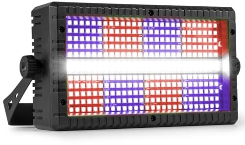 BeamZ BS336 - Stroboskop Blitzer, Blinder Wash Kombi mit RGBW LEDs – 3-in-1 LED Lichteffekt, Fernbedienung, DMX Steuerung, Disco Licht & Party Lichter für Events, Clubs & Partys
