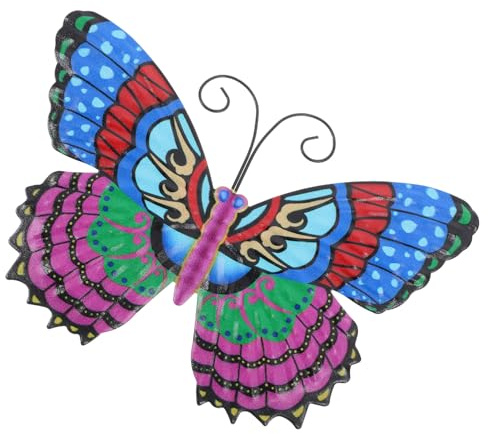 JOINPAYA Adorno Colgante de Pared en Hierro con Diseño de Insecto Alado, Decoración para Jardín E Interior, Fácil Instalación y Seguro para Decoración de Pared