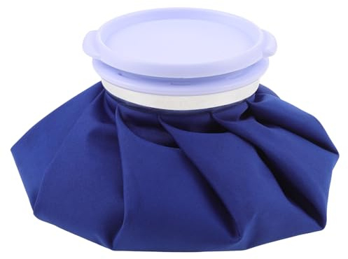 Lanjue 9In Ice Bag, Reusable First Aid Ice Packs, Hot & Cold Ice Bag, Blue | Leak Resistant Cap, Soft Fabric Cover, Sports Recovery Support, for Gym, Home, Travel, School, Office, Athletes, Camping