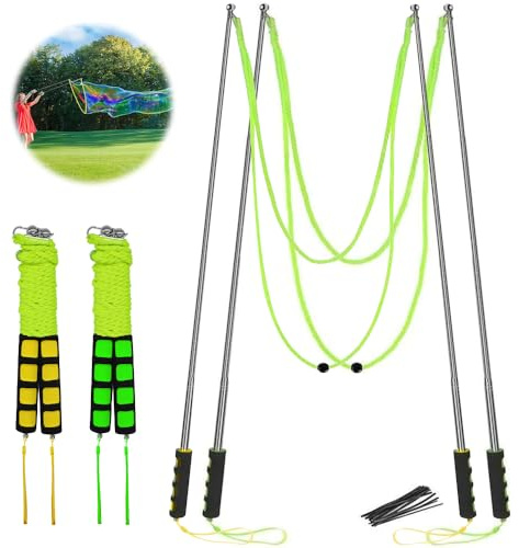 Ubitree 2-Pack Giant Bubble Wands – Stainless Steel Telescopic Bubble Blower Sticks for Kids & Adults – Outdoor Bubble Maker Toy for Lawn, Park, Beach, Birthday Parties & Summer Fun
