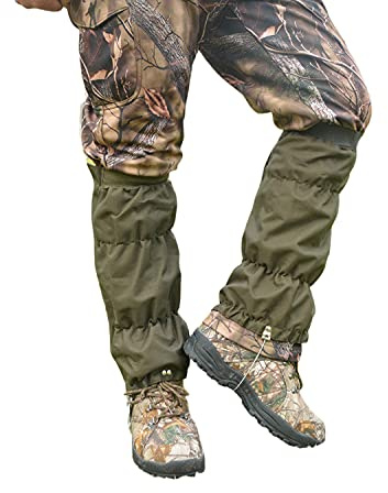 Snake Gaiters for Men Women Adjustable, Snake Proof Boot Gaiters for Hiking, Hunting, Snow, Trail, Snake Bite Protection Waterproof Oxford Leg Gators for Boots and Shoes, Snake Chap Guards