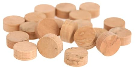 Dpofirs 20 Stücke 9,5mm Trompete Kork Pads, Trompete Reparatur Kork Pads, Reparaturinstrumenten Korkzubehör Kit für Musikinstrumente, Musikzubehör