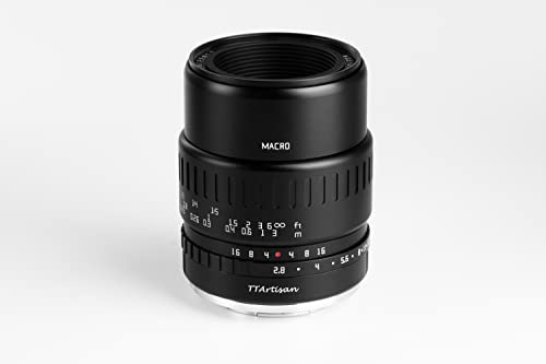 TT Artisan 40mm F2.8 Makro APS-C Objektiv Anschluss Sony E Mount Black Manueller Fokus für spiegellose Kamera TTAL4028SE Sony E (APS-C)