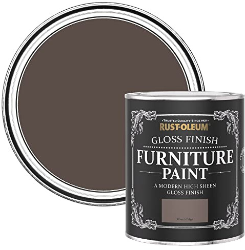 Rust-Oleum Brown Furniture & Skirting Board Paint in Gloss Finish - River's Edge 750ml